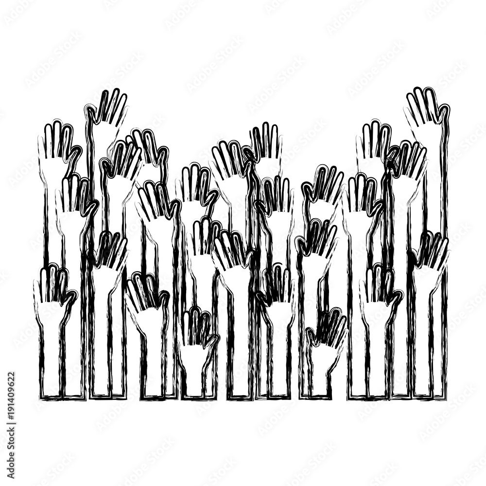 several arms hands gesture set collection on blurred silhouette vector illustration several arms hands gesture set collection on blurred silhouette vector illustration