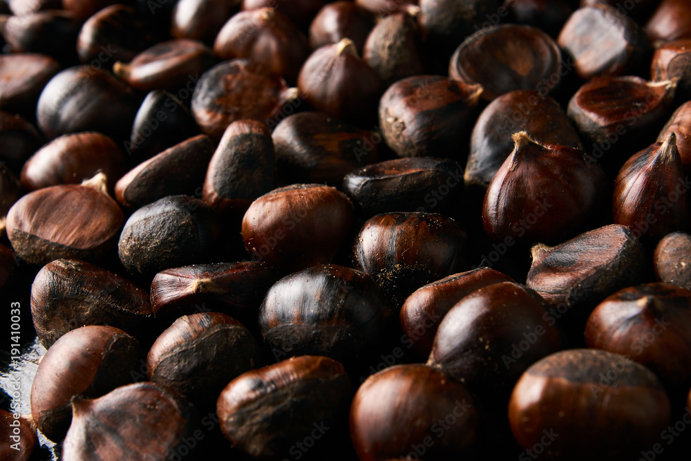 Raw Chestnuts background Raw Chestnuts background
