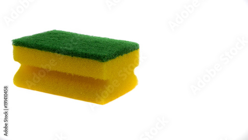 Sponge for dishwashing isolated on white background