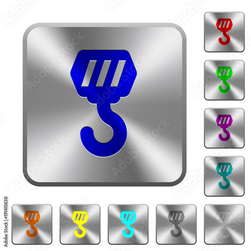 Construction hook rounded square steel buttons