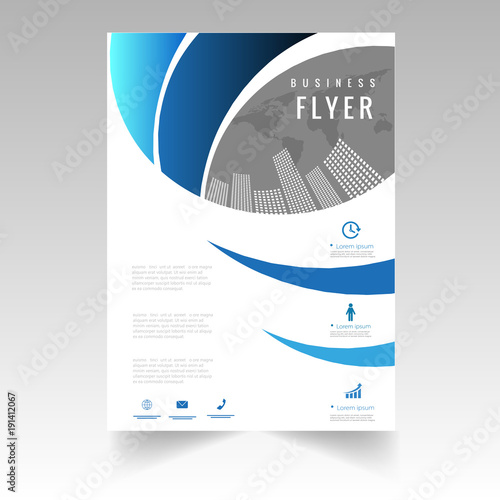 Brochure flyer magazine cover booklet poster design template layout business technology