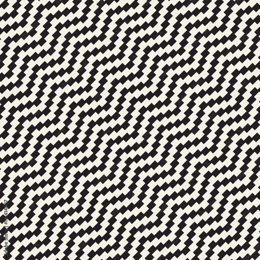 Seamless zig zag geometric pattern. Classic chevron lines tiling.