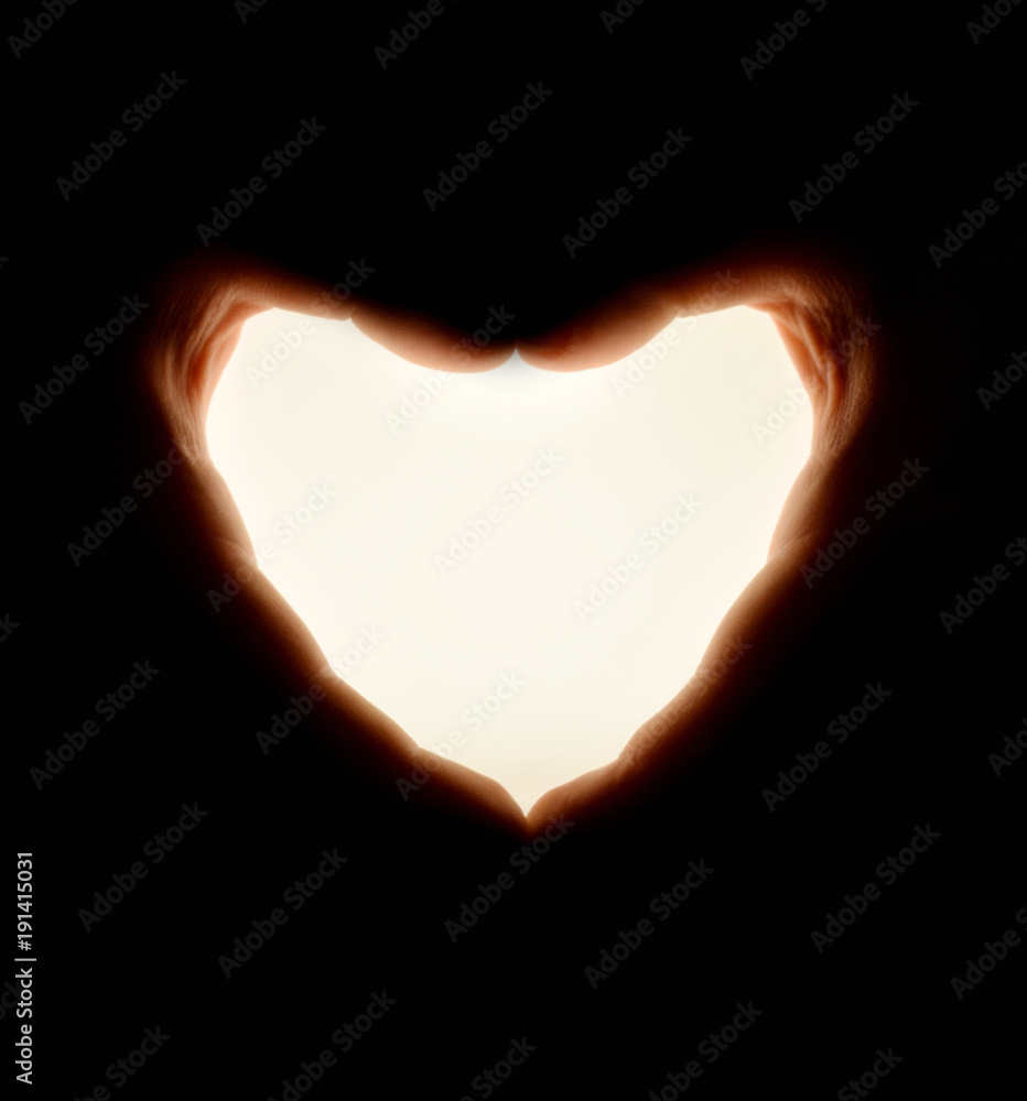 Obraz premium hand heart light