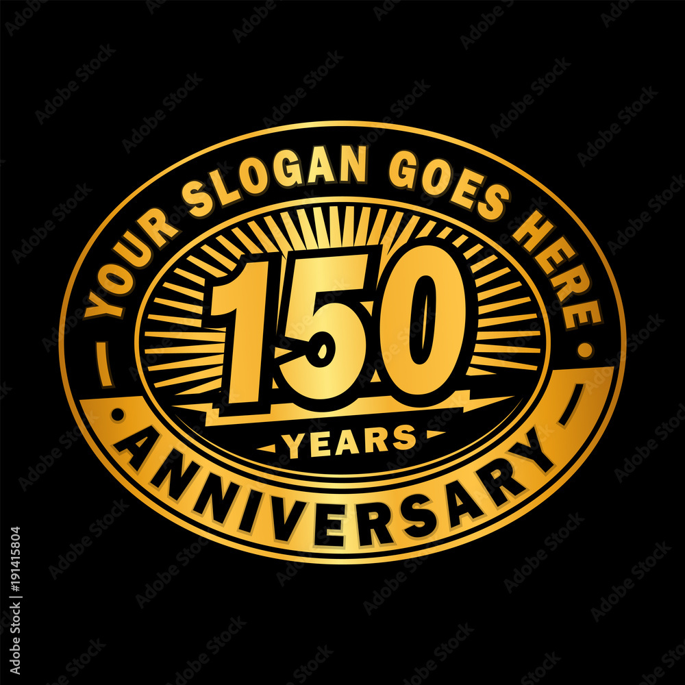 150 years anniversary design template. Vector and illustration. 150th logo. 