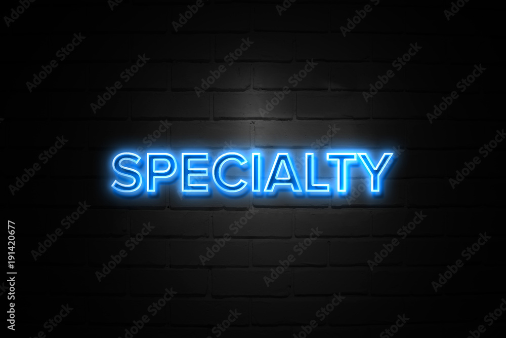 Specialty neon Sign on brickwall
