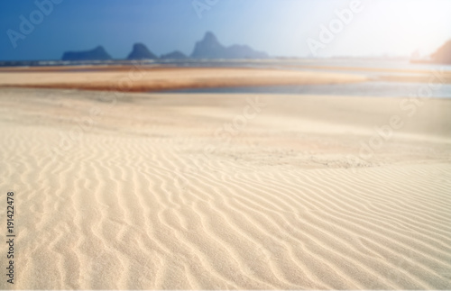 Clean white sand on thai beach