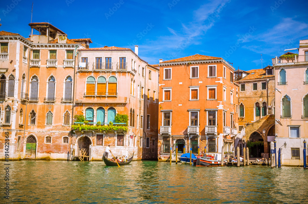 Panoramic view of famous Grand Canal in Venice, Italy Panoramic view of famous Grand Canal in Venice, Italy