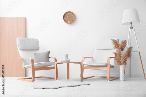 Trendy room interior with m...