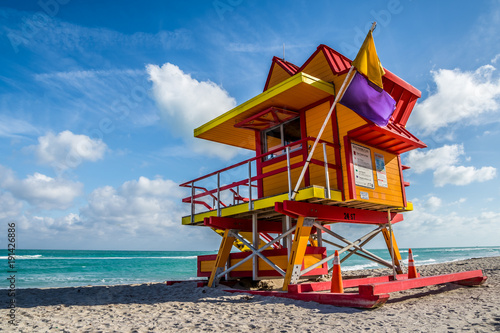 Miami Beach Lifeguard Stand in the Florida sunshine © Damien