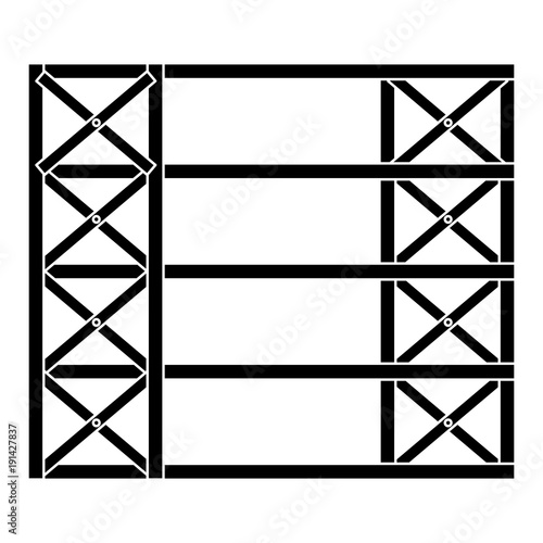 shelving warehouse isolated icon vector illustration design