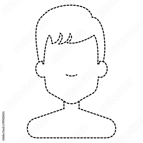 young man shirtless avatar character vector illustration design