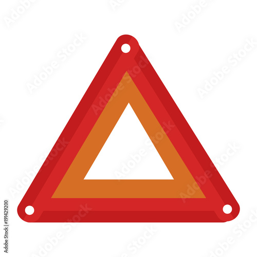 triangle caution sign icon vector illustration design