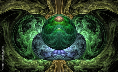 Fine rendering of an abstract fractal.