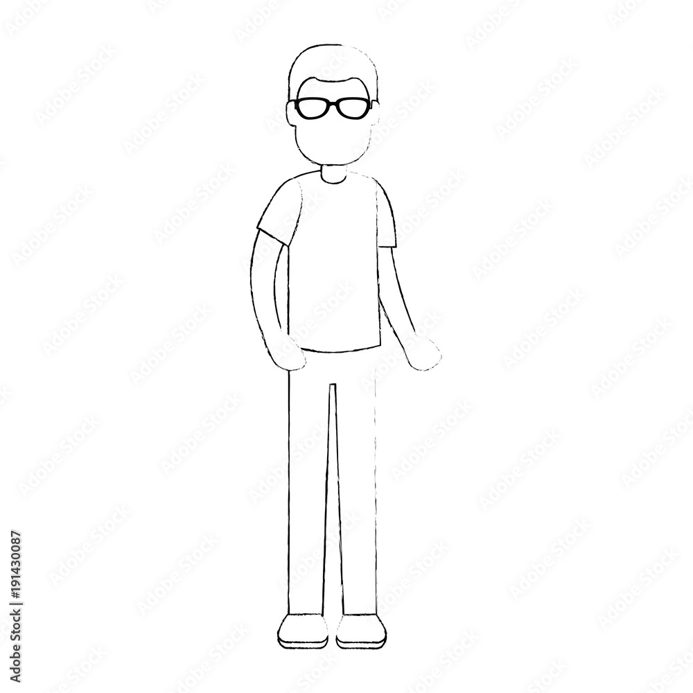 young man avatar character vector illustration design young man avatar character vector illustration design