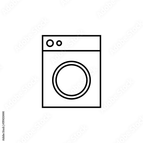 washing machine icon. Element for mobile concept and web apps. Thin line  icon for website design and development, app development. Premium icon on white background