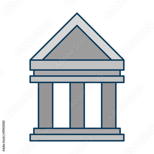 bank building isolated icon vector illustration design