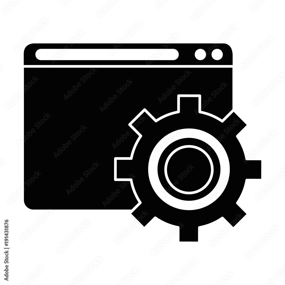 template web with gears vector illustration design template web with gears vector illustration design