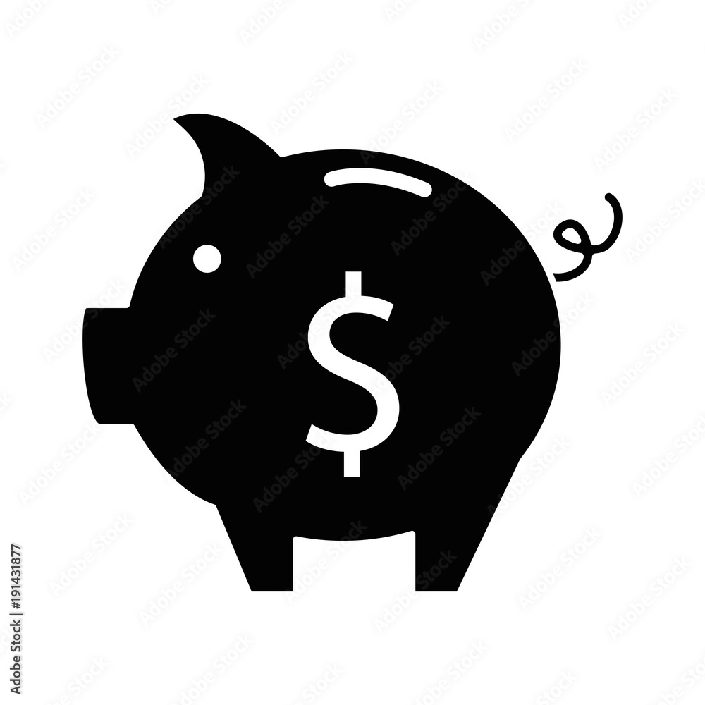piggy savings isolated icon vector illustration design