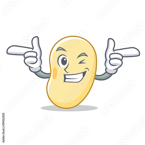 Wink soy bean character cartoon