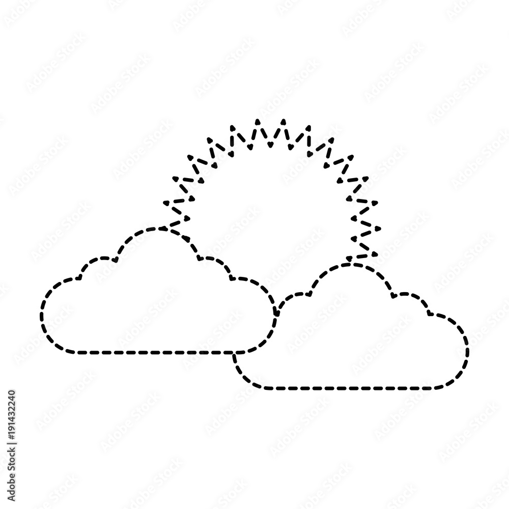 summer sun with clouds vector illustration design summer sun with clouds vector illustration design