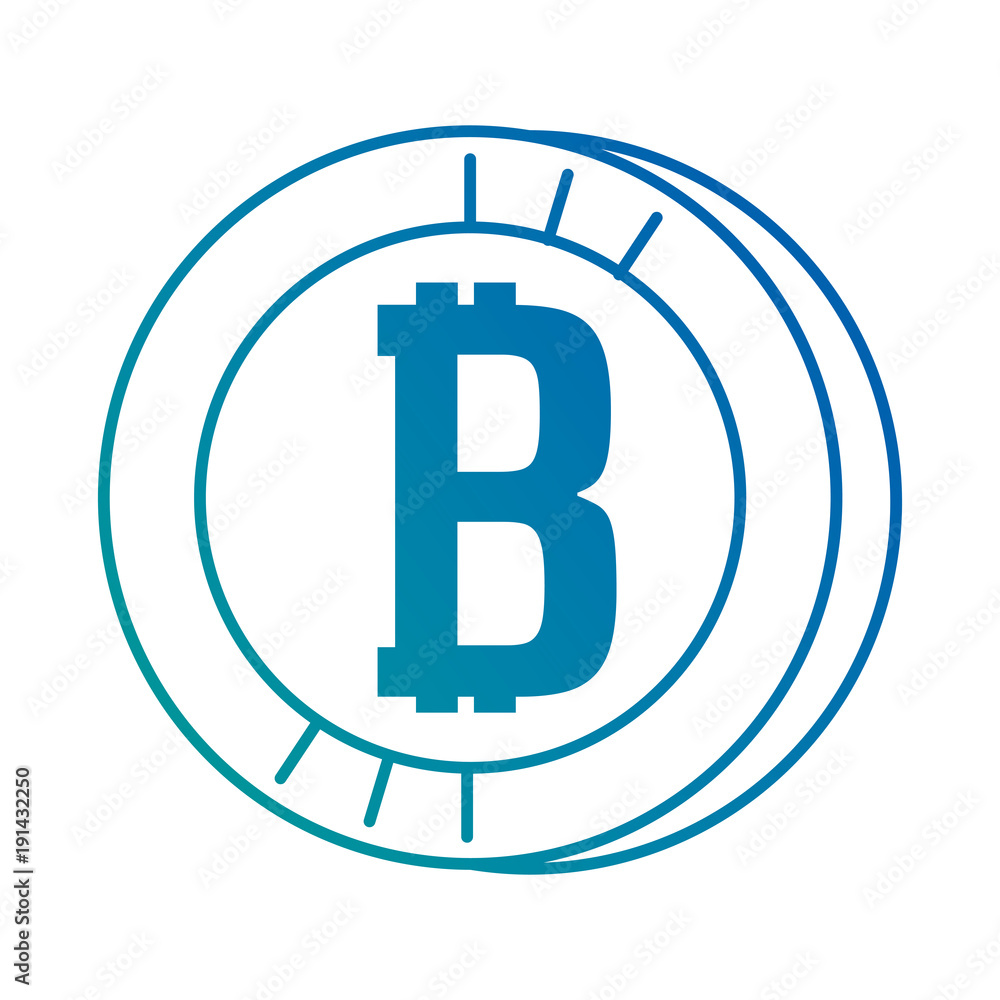 bitcoin virtual money icon vector illustration design bitcoin virtual money icon vector illustration design