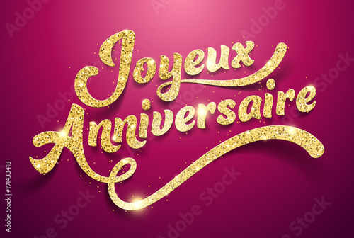 Obraz na płótnie Joyeux Anniversaire w salonie
