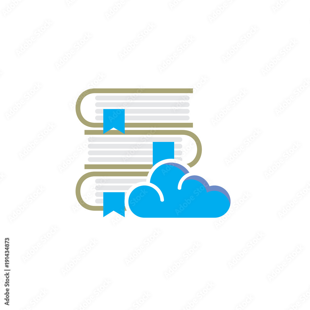 Cloud Book Logo Icon Design Cloud Book Logo Icon Design