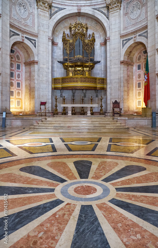 The interior of Engracia church (now National Pantheon). Lisbon. Portugal © Serg Zastavkin
