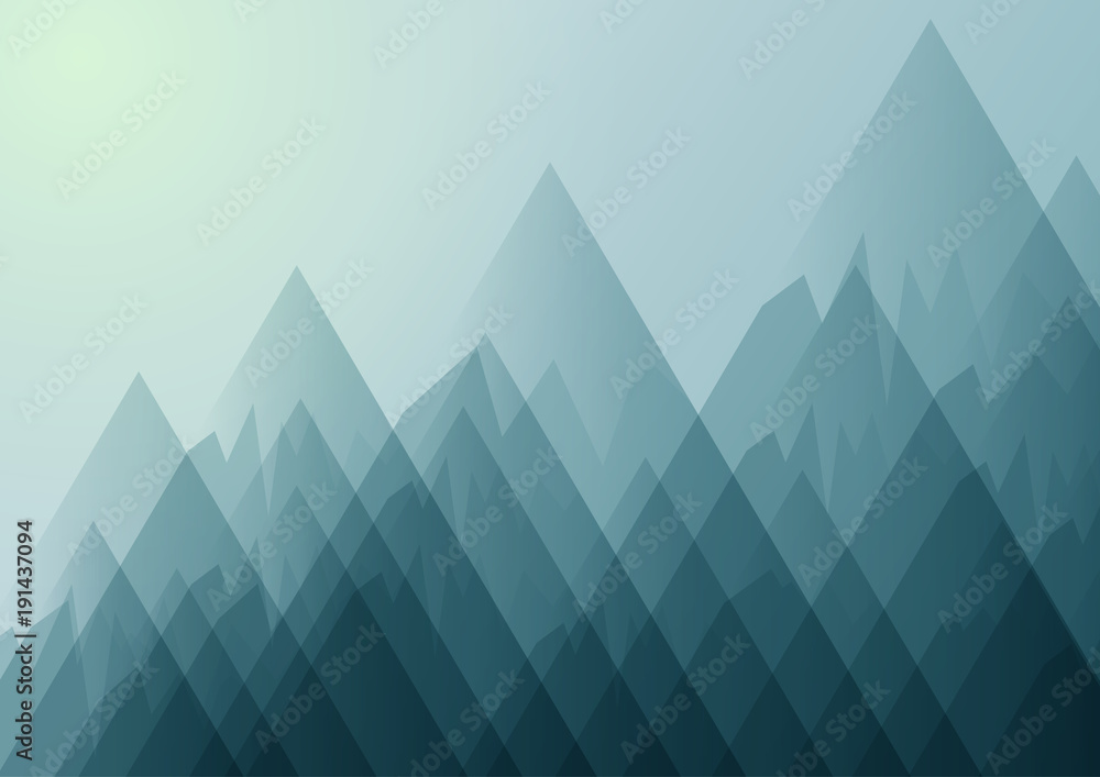 Nature landscape with mountains and blue sky abstract background.Vector illustration. Nature landscape with mountains and blue sky abstract background.Vector illustration.