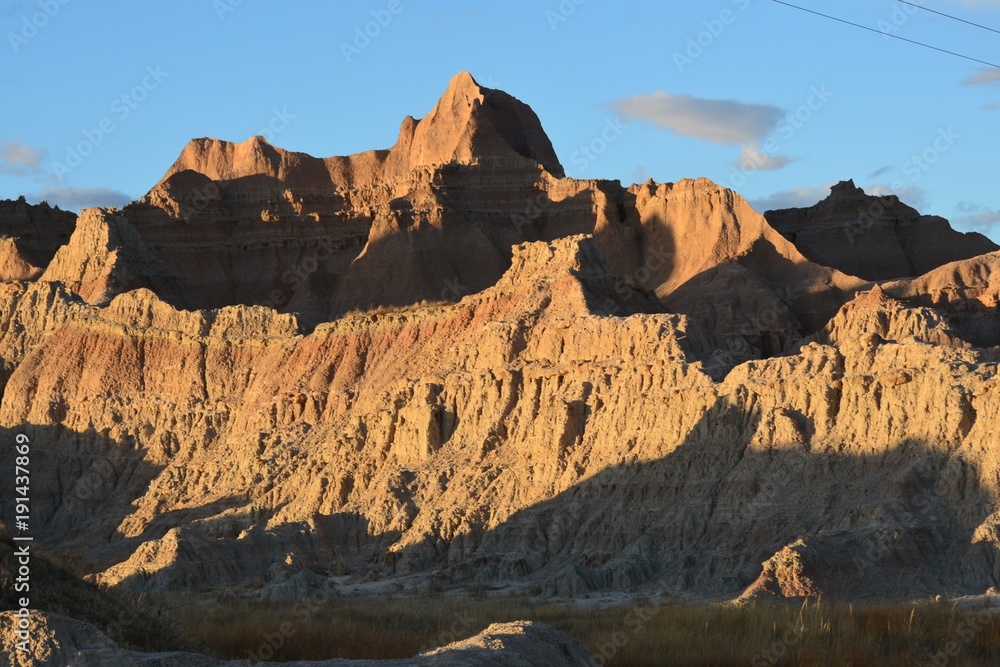 A Natural wall of rock ... Badlands