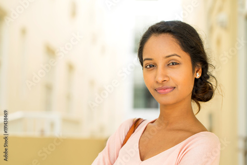 Free Download Young beautiful hispanic woman smiling. - GFXLoad