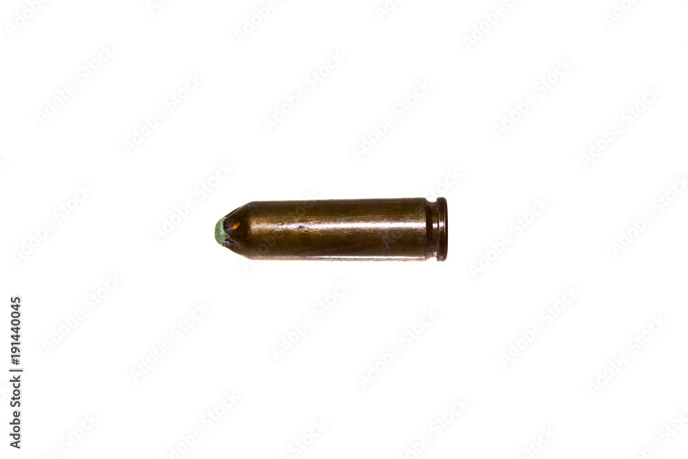pistol cartridge isolated on white background pistol cartridge isolated on white background