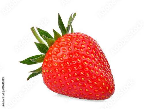 whole of red strawberry isolated on the white background