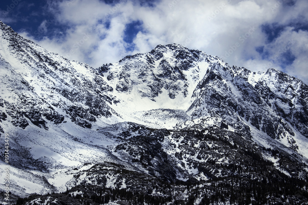 View of Snowy Mountains Near Rock Creek Lake