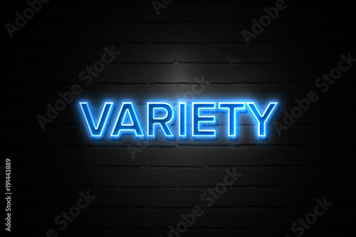 Tapeta Variety neon Sign on brickwall