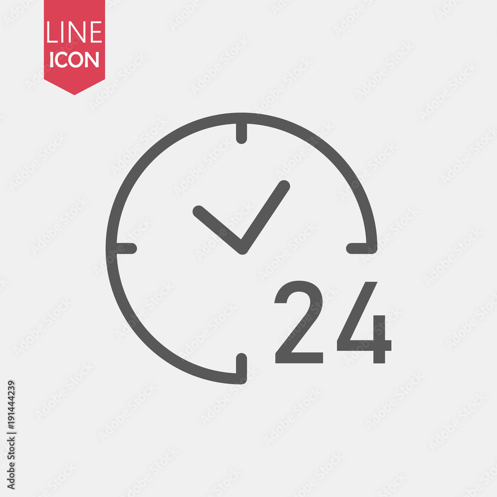 Clock vector icon. Time vector illustration. Trendy Flat style for graphic design, Web site, UI Clock vector icon. Time vector illustration. Trendy Flat style for graphic design, Web site, UI