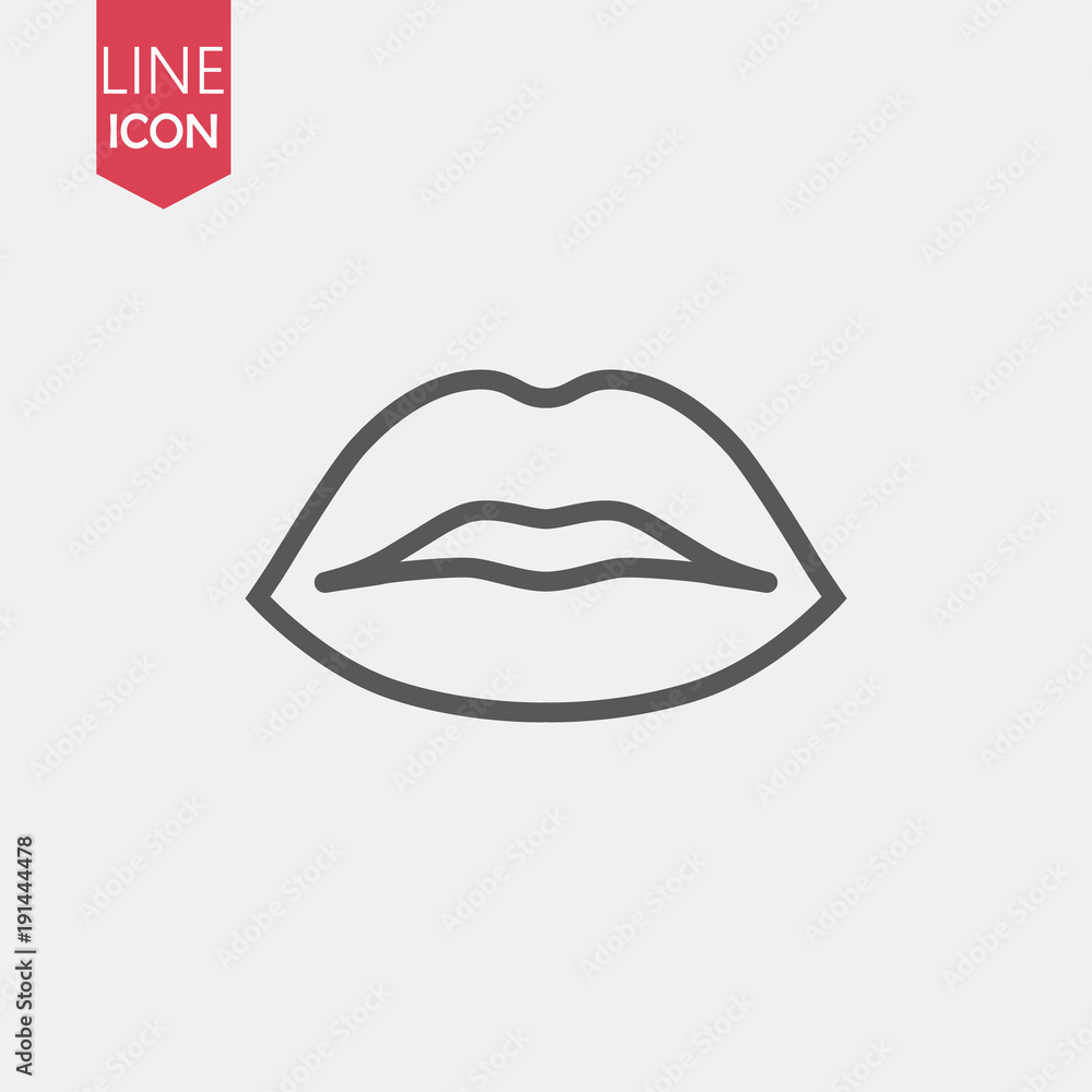Lips line Icon in trendy flat style isolated on white background. Mouth symbol for your web site design, logo, app, UI. Vector illustration, Lips line Icon in trendy flat style isolated on white background. Mouth symbol for your web site design, logo, app, UI. Vector illustration,