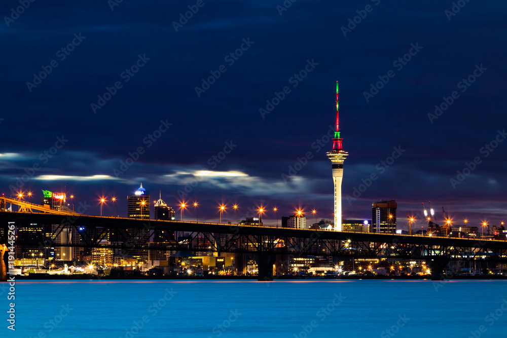 Auckland Sky Tower Night Time