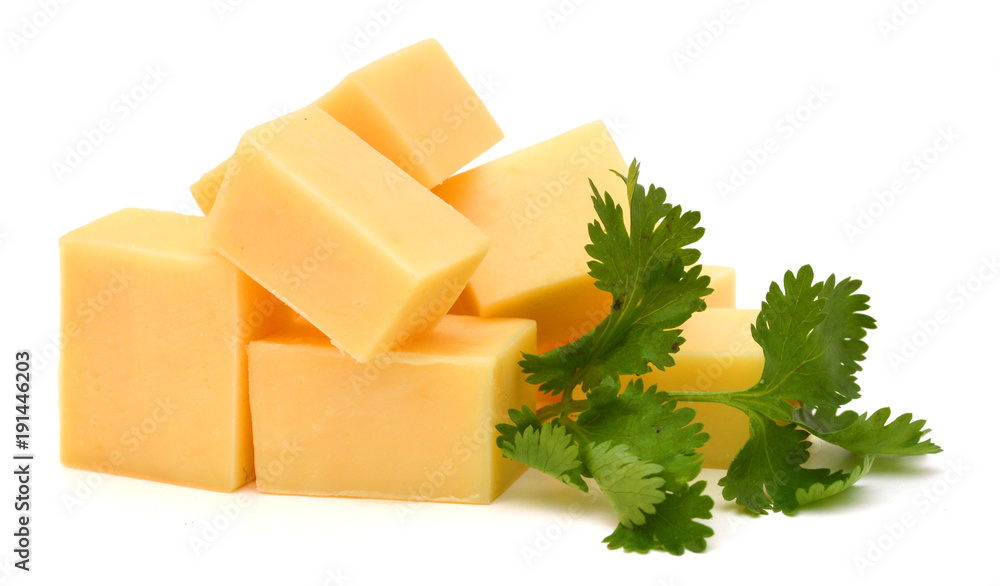 piece of cheese isolated on a white background piece of cheese isolated on a white background