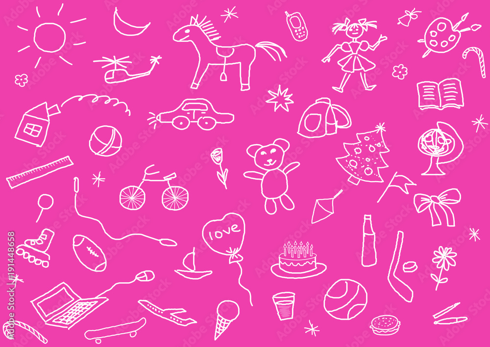 kid's drawings set kid's drawings set
