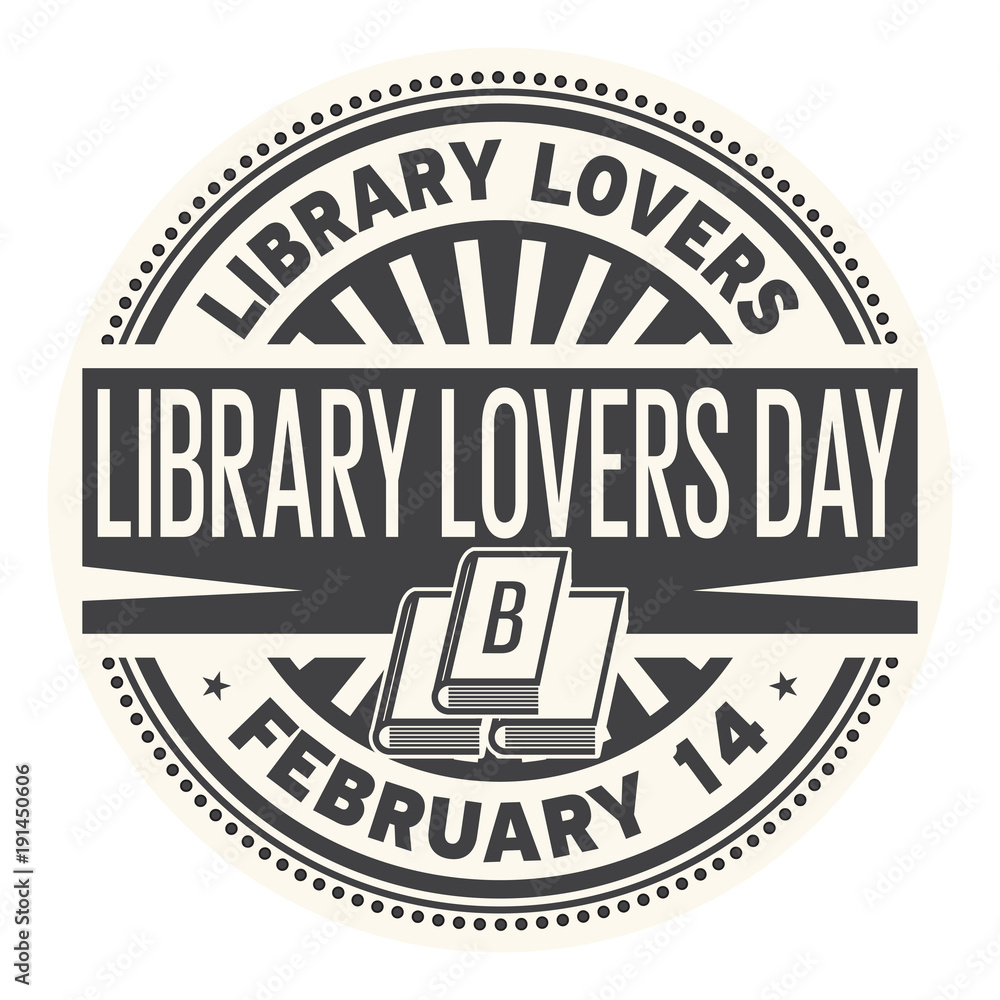 Library Lovers Day rubber stamp