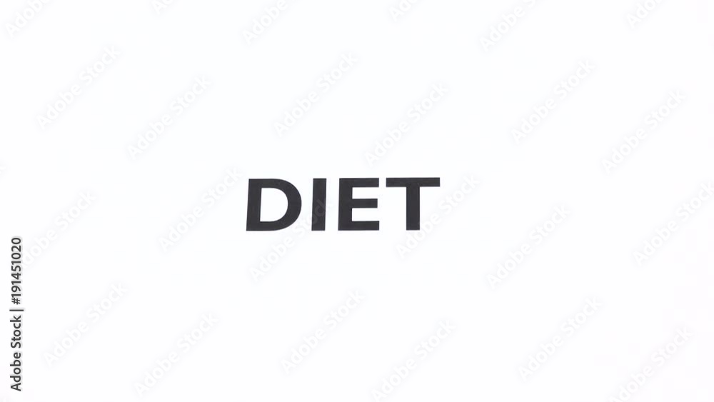 DIET prohibition symbol, put on weight, regime ban writing with copy space. No fitness plan, get fat, reject limits to cut down calories, negative sign white background. Concept of accepting oneself DIET prohibition symbol, put on weight, regime ban writing with copy space. No fitness plan, get fat, reject limits to cut down calories, negative sign white background. Concept of accepting oneself