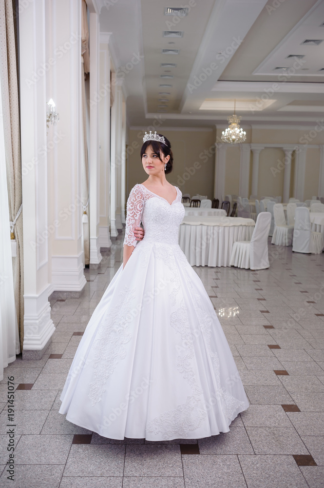 Beautiful bride in hall