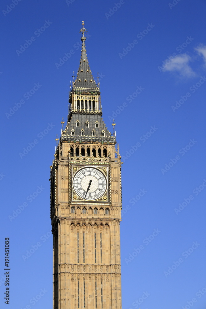 The big Ben clock tower of the Palace of Westminster The big Ben clock tower of the Palace of Westminster