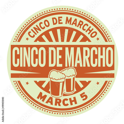 Cinco de Marcho rubber stamp