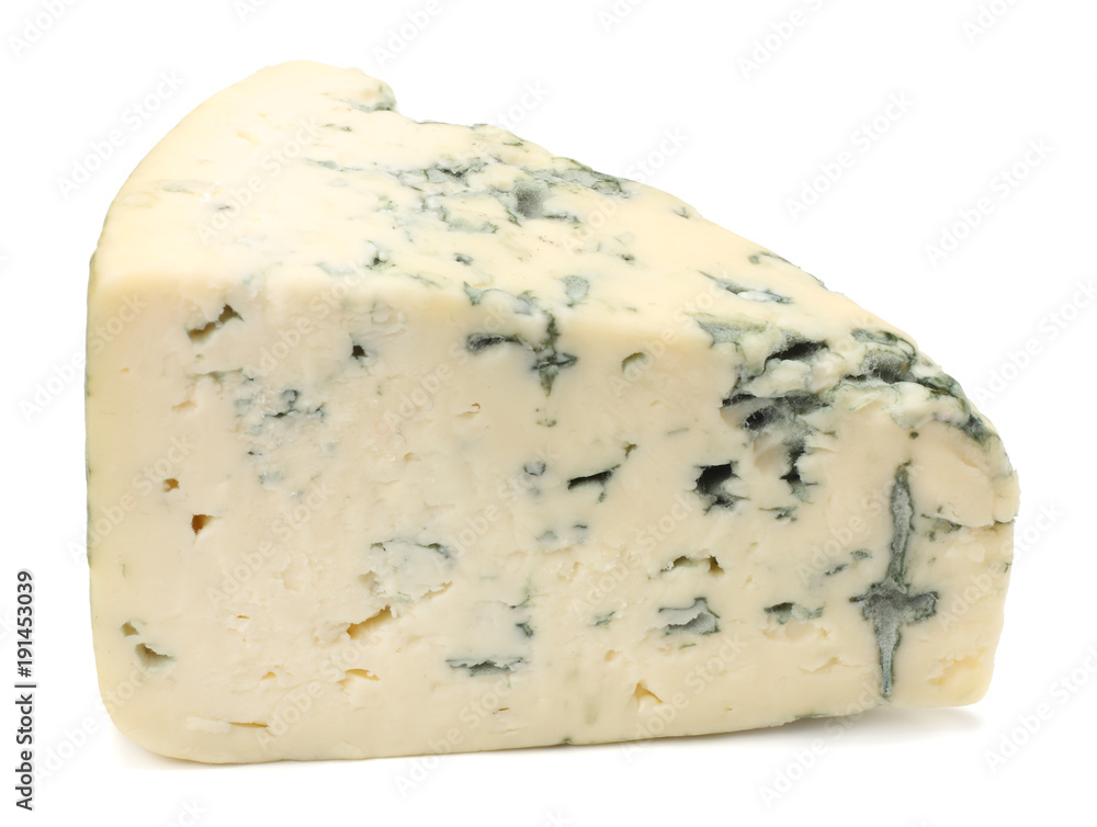 blue cheese isolated on white background