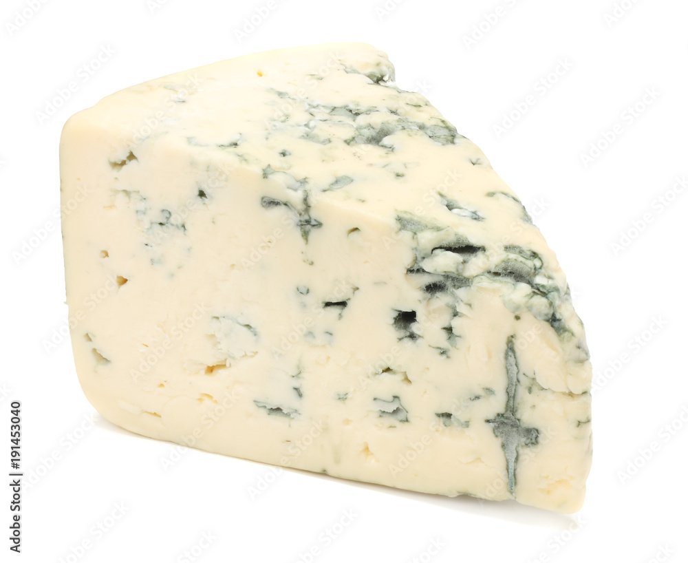 blue cheese isolated on white background