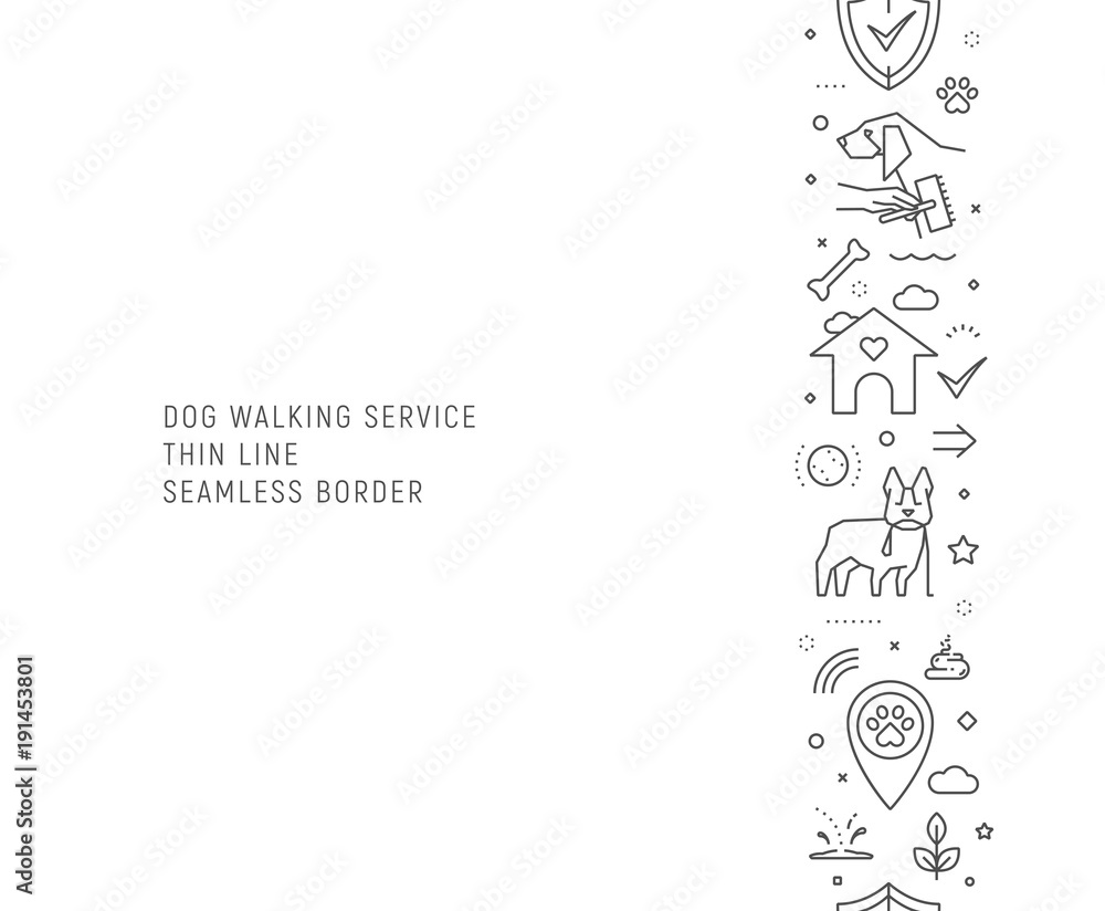 Obraz premium Pet care seamless border