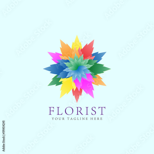 Florist logo design template for Cosmetics, Spa, Beauty salon, Decoration, Boutique logo. Luxury, Business, Royal Jewelry.