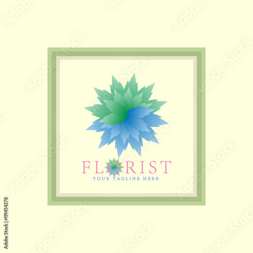 Florist logo design template for Cosmetics, Spa, Beauty salon, Decoration, Boutique logo. Luxury, Business, Royal Jewelry.